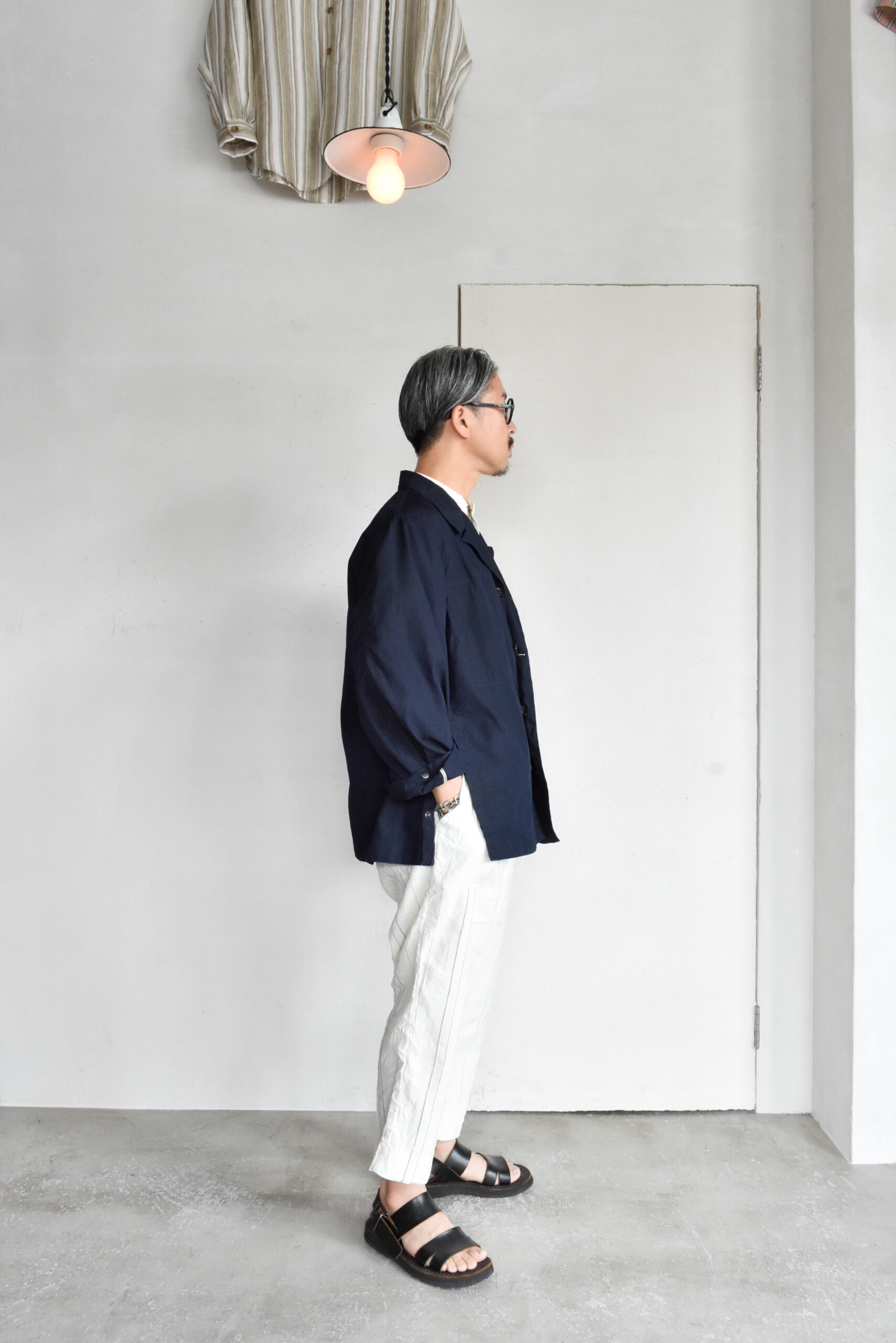 HOPPER'S BRUNCH Traveler Jacket Cotton Nylon Indigo