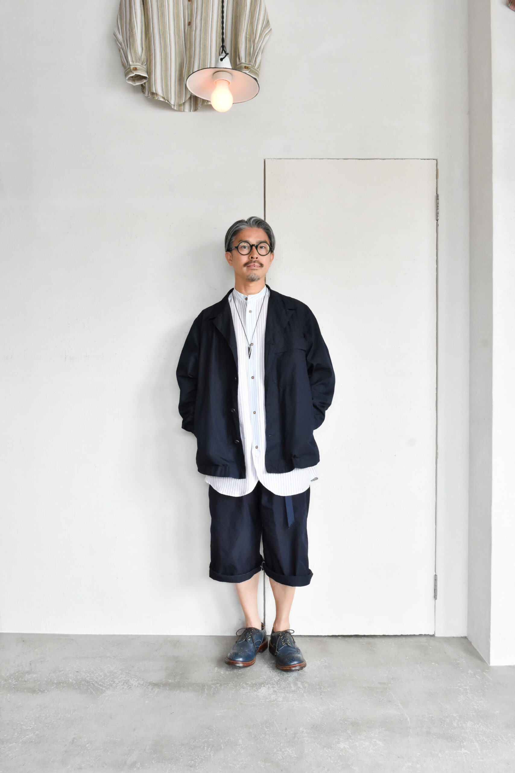 HOPPER'S BRUNCH Traveler Jacket Cotton Nylon Indigo