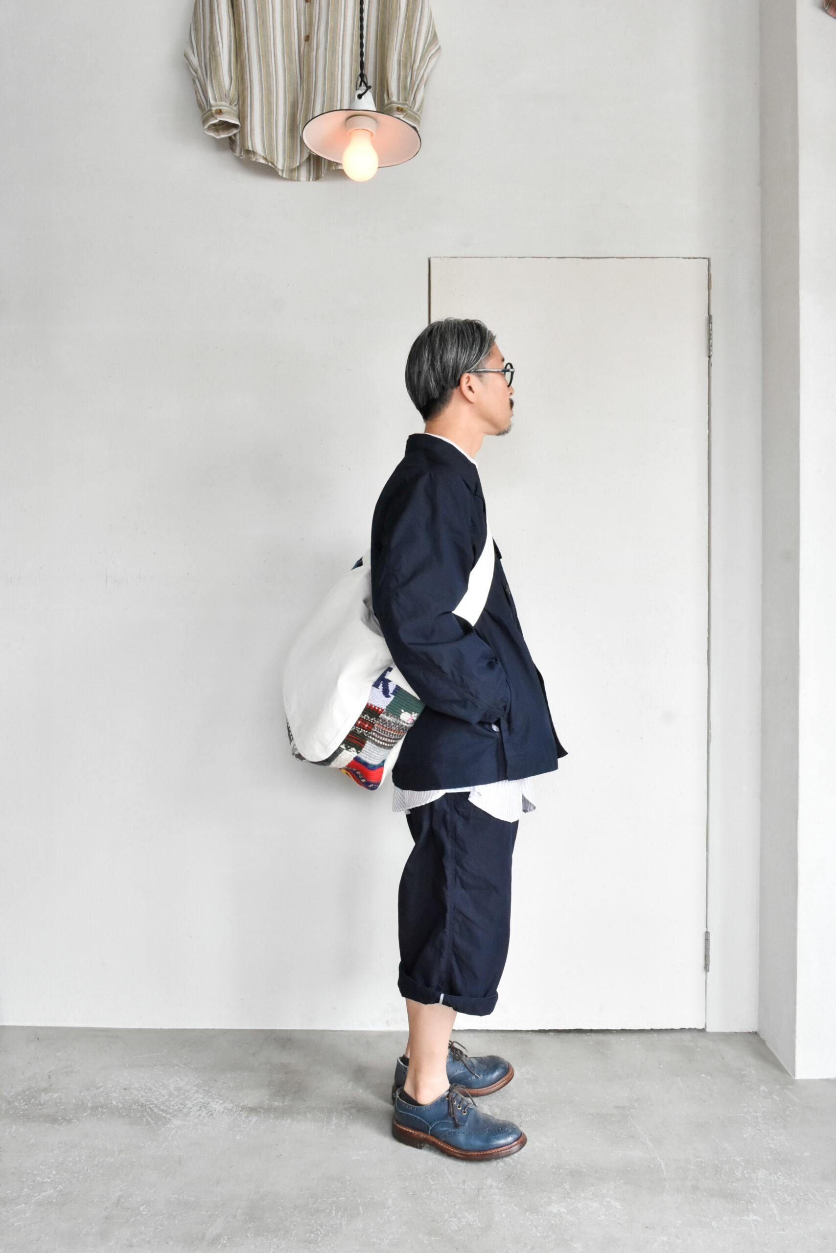 HOPPER'S BRUNCH Traveler Jacket Cotton Nylon Indigo