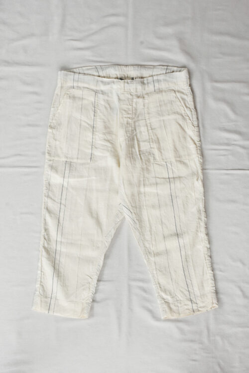 HOPPER‘S BRUNCH Linen Check Easy Pants Natural