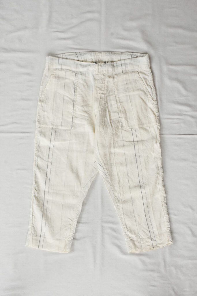 HOPPER‘S BRUNCH Linen Check Easy Pants Natural