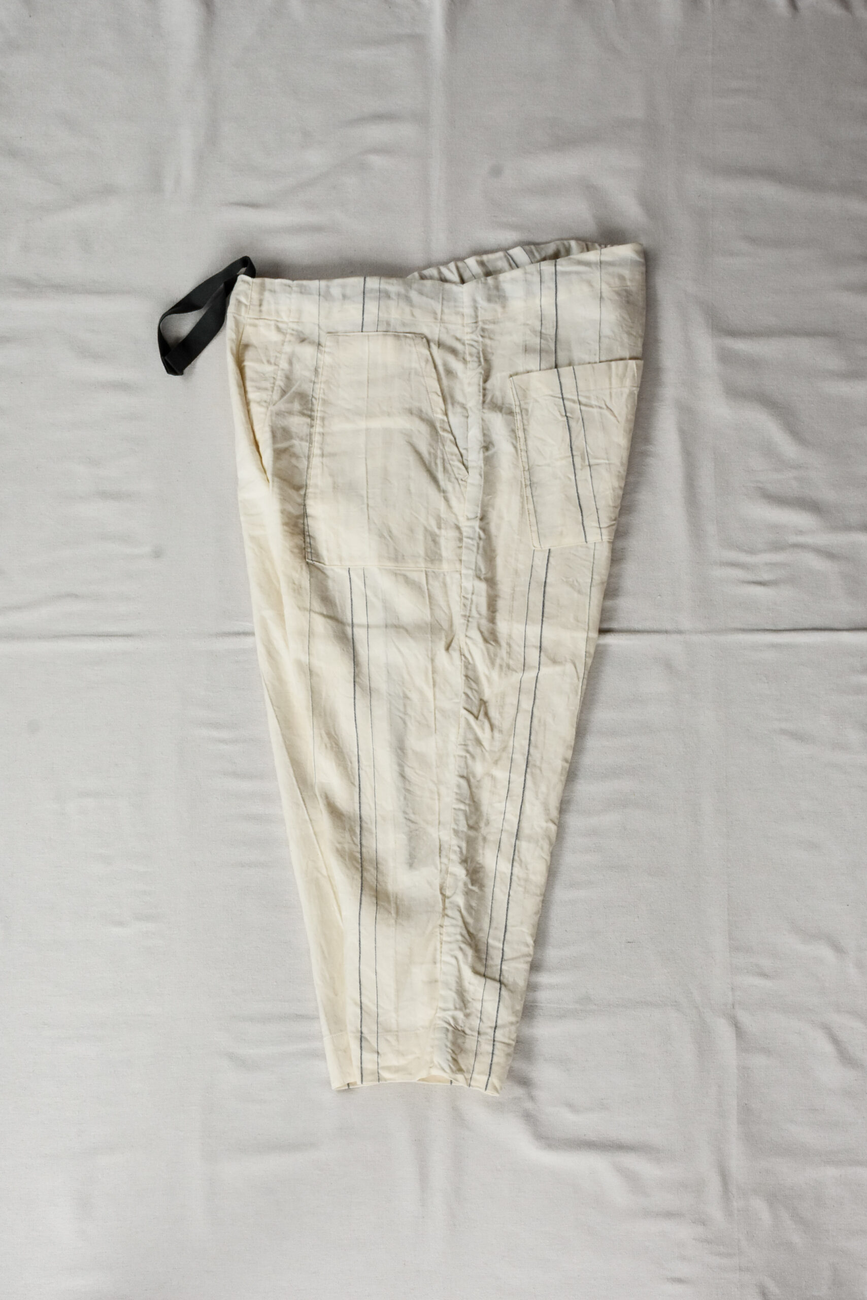 HOPPER‘S BRUNCH Linen Check Easy Pants Natural