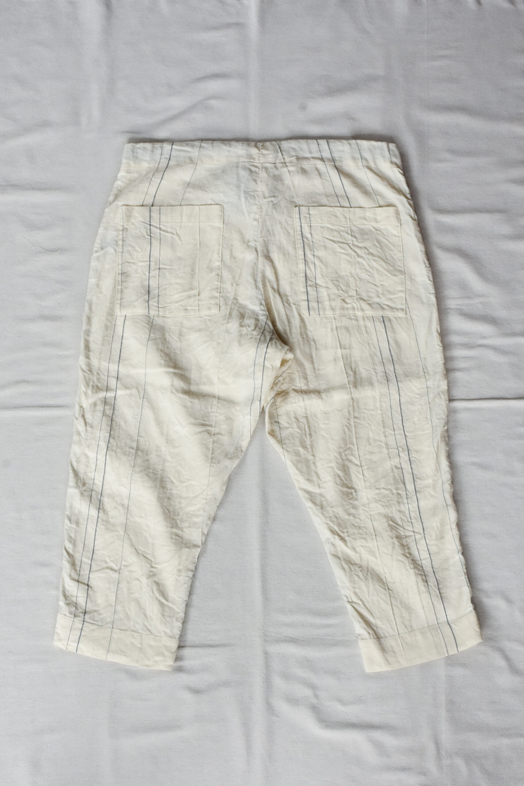 HOPPER‘S BRUNCH Linen Check Easy Pants Natural