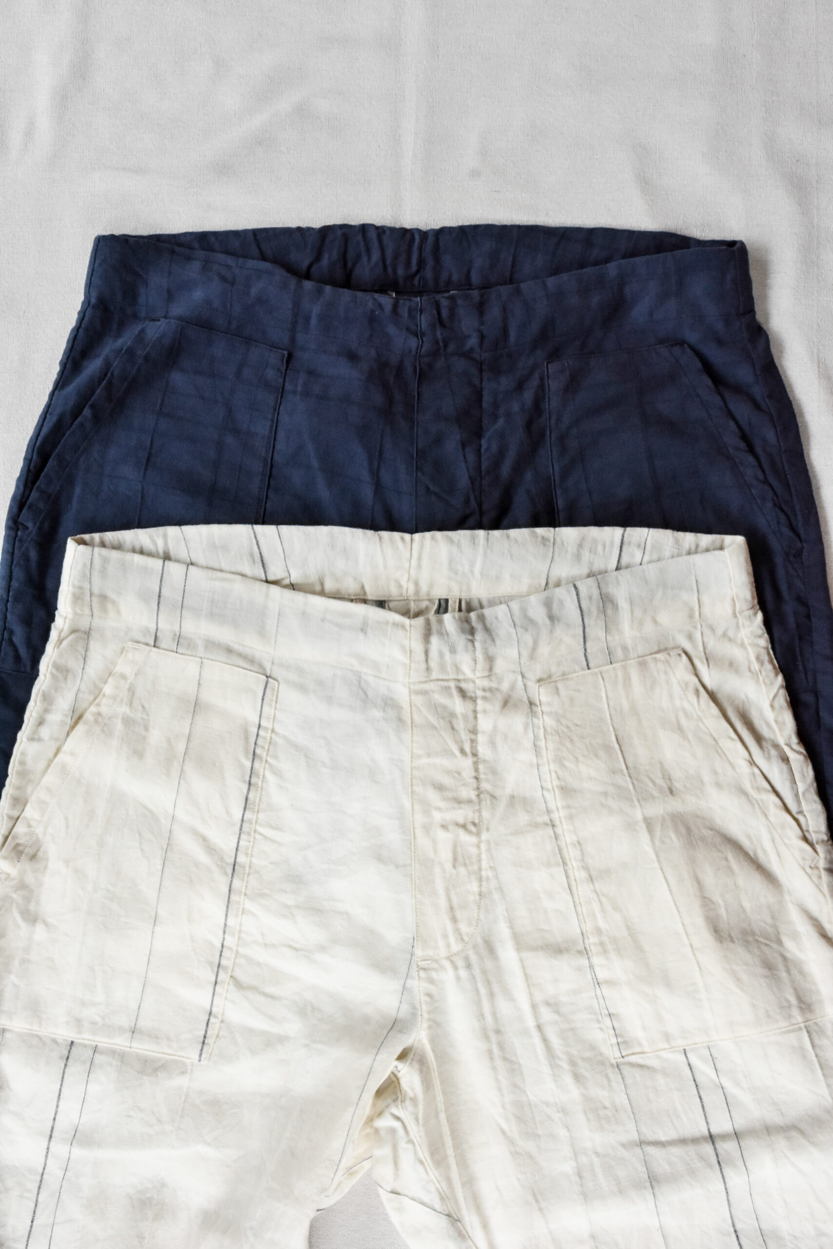HOPPER‘S BRUNCH Linen Check Easy Pants