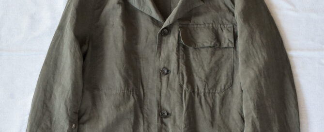 HOPPER'S BRUNCH Traveler Jacket Cotton Linen Olive
