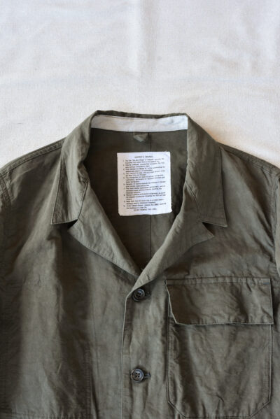 HOPPER'S BRUNCH Traveler Jacket Cotton Linen Olive