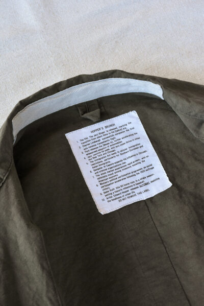 HOPPER'S BRUNCH Traveler Jacket Cotton Linen Olive