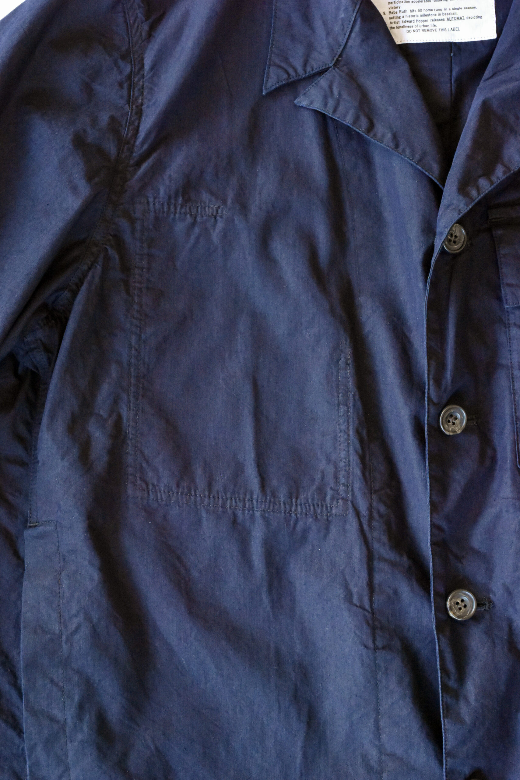 HOPPER'S BRUNCH Traveler Jacket Cotton Nylon Indigo