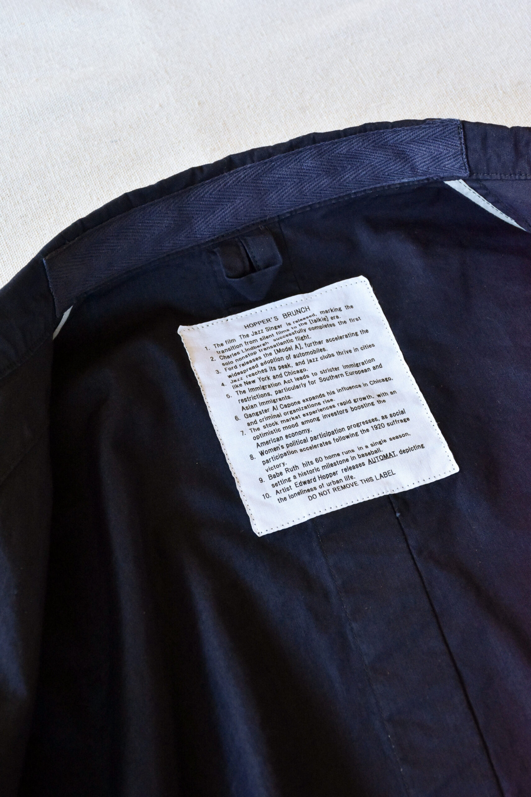 HOPPER'S BRUNCH Traveler Jacket Cotton Nylon Indigo
