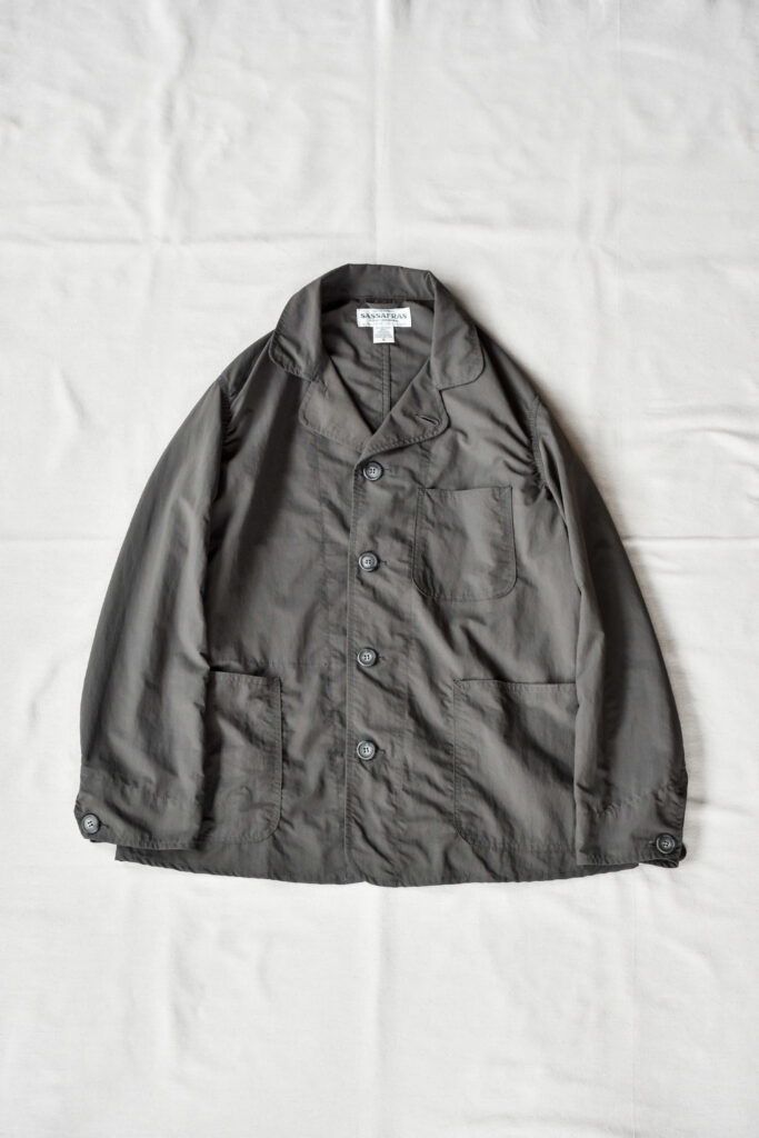 SASSAFRAS Sprayer Jacket Water Repellent Nylon Ripstop Charcoal