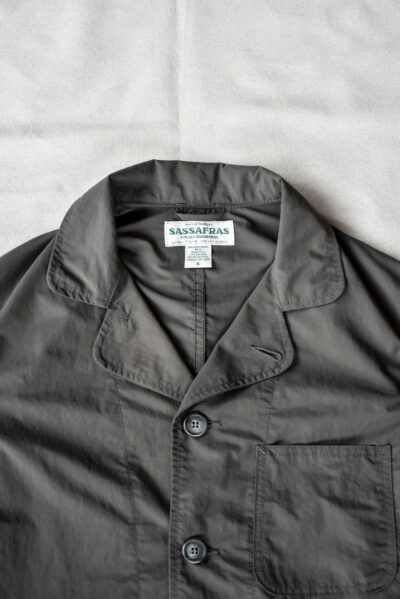 SASSAFRAS Sprayer Jacket Water Repellent Nylon Ripstop Charcoal