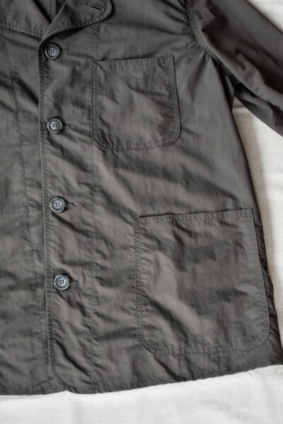 SASSAFRAS Sprayer Jacket Water Repellent Nylon Ripstop Charcoal
