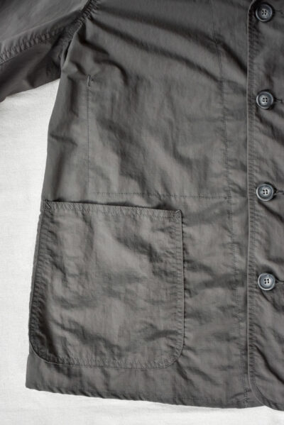 SASSAFRAS Sprayer Jacket Water Repellent Nylon Ripstop Charcoal