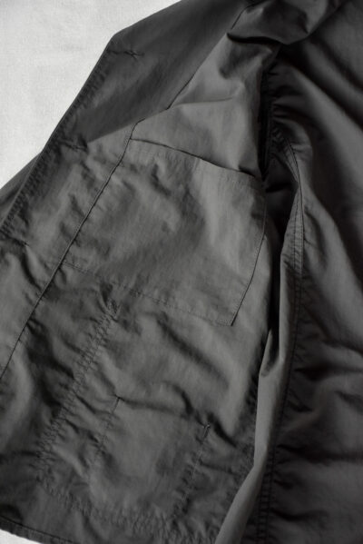 SASSAFRAS Sprayer Jacket Water Repellent Nylon Ripstop Charcoal