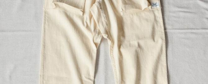 SASSAFRAS Digs Crew Pants 4/5 8oz Denim Natural