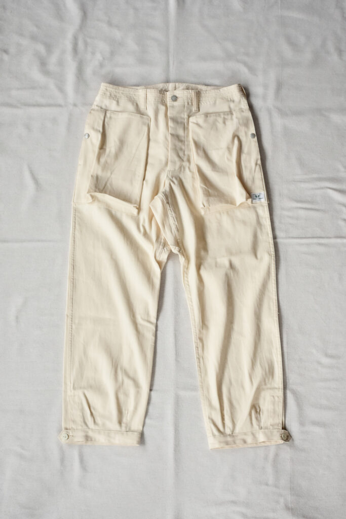 SASSAFRAS Digs Crew Pants 4/5 8oz Denim Natural