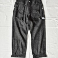 SASSAFRAS Digs Crew Pants 4/5 8oz Denim Black | kado〔カド オノミチ〕