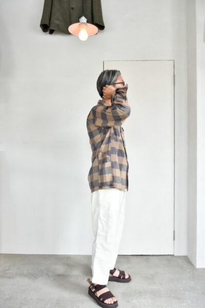 SASSAFRAS Gardener Open Half Cotton Weave Brown Check