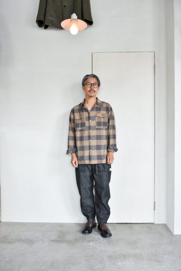 SASSAFRAS Gardener Open Half Cotton Weave Brown Check