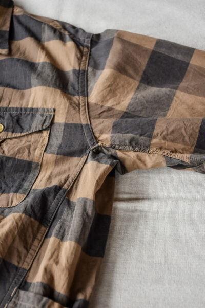 SASSAFRAS Gardener Open Half Cotton Weave Brown Check
