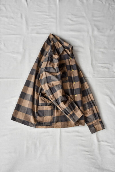 SASSAFRAS Gardener Open Half Cotton Weave Brown Check