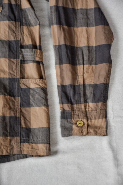 SASSAFRAS Gardener Open Half Cotton Weave Brown Check
