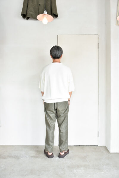 FilMelange CASEY Half Cardigan Stitch Cotton Knit T-Shirt White