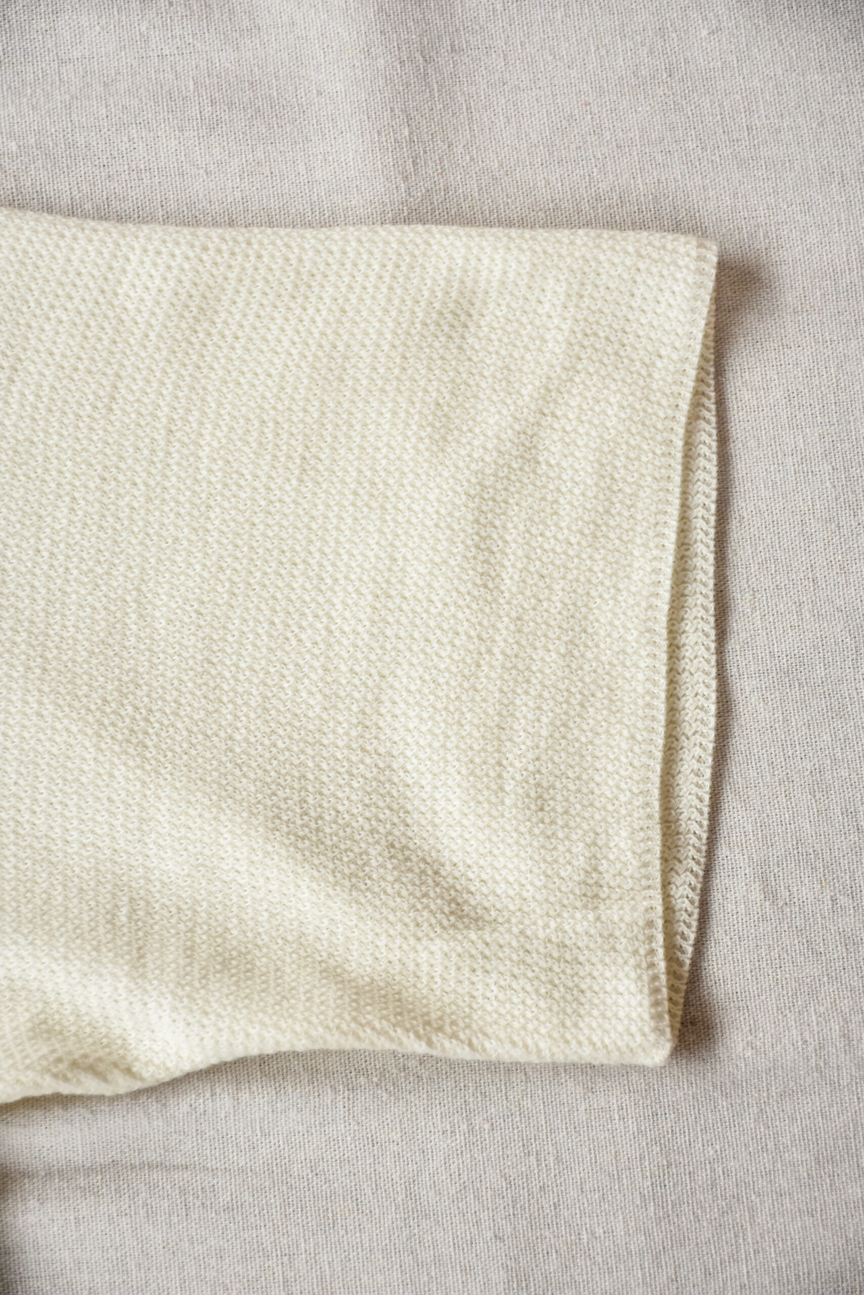 FilMelange CASEY Half Cardigan Stitch Cotton Knit T-Shirt White