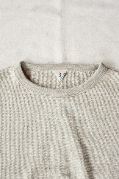 FilMelange CASEY Half Cardigan Stitch Cotton Knit T-Shirt Melange
