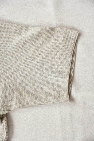 FilMelange CASEY Half Cardigan Stitch Cotton Knit T-Shirt Melange