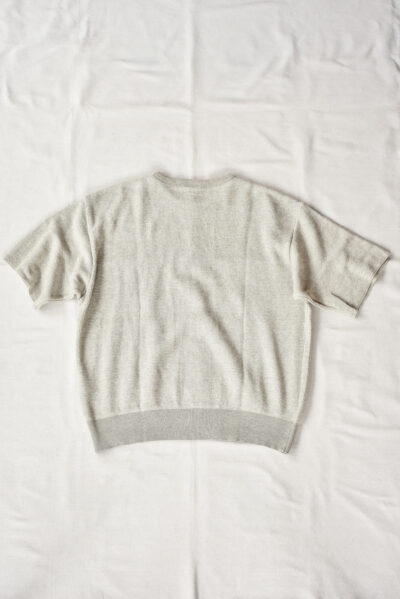FilMelange CASEY Half Cardigan Stitch Cotton Knit T-Shirt Melange