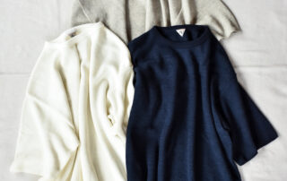 FilMelange CASEY Half Cardigan Stitch Cotton Knit T-Shirt