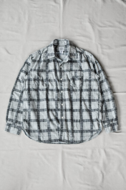 Post O’Alls Rounder printed cotton flannel ash
