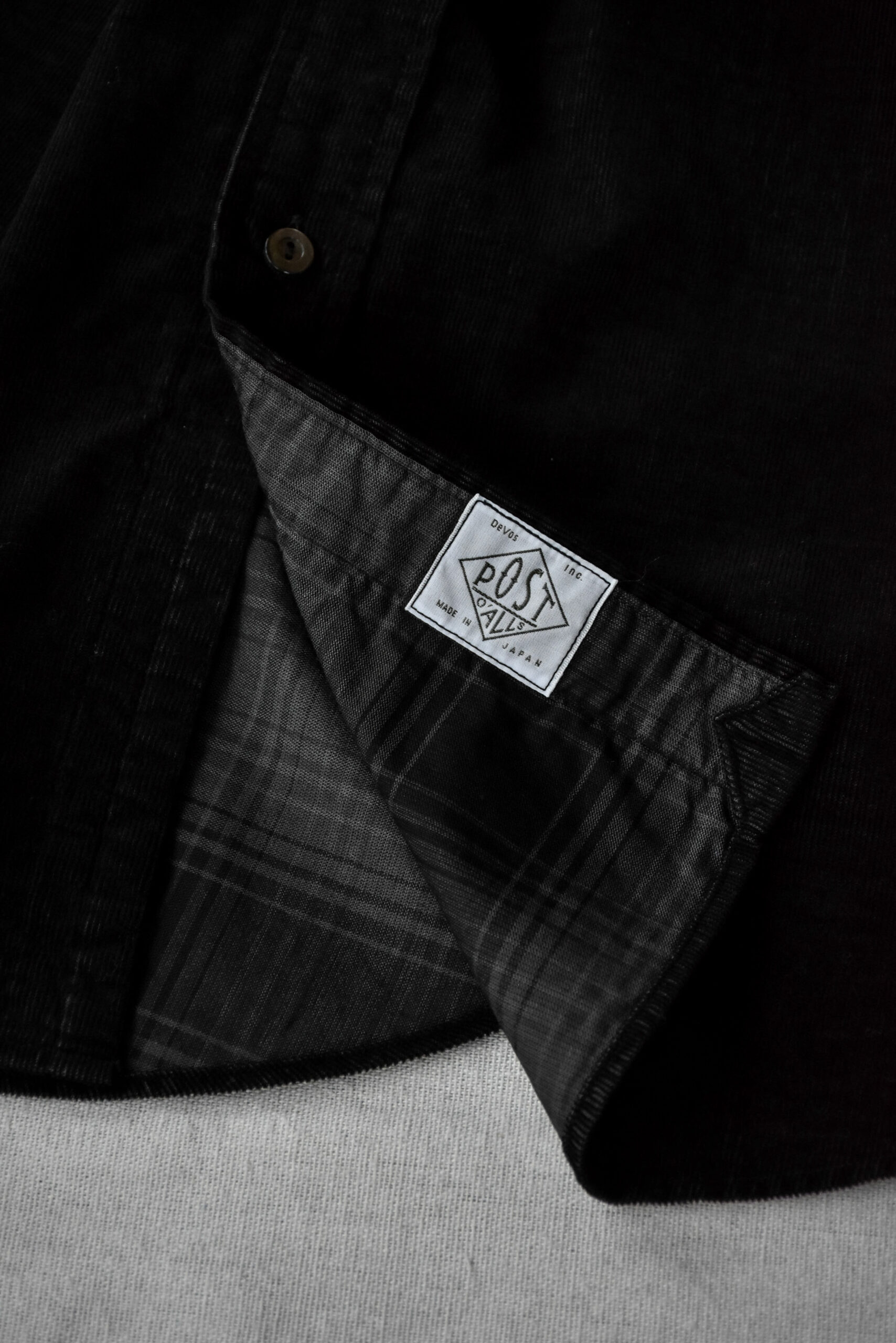 Post O’Alls Original BL Shirt shadow cords black dark