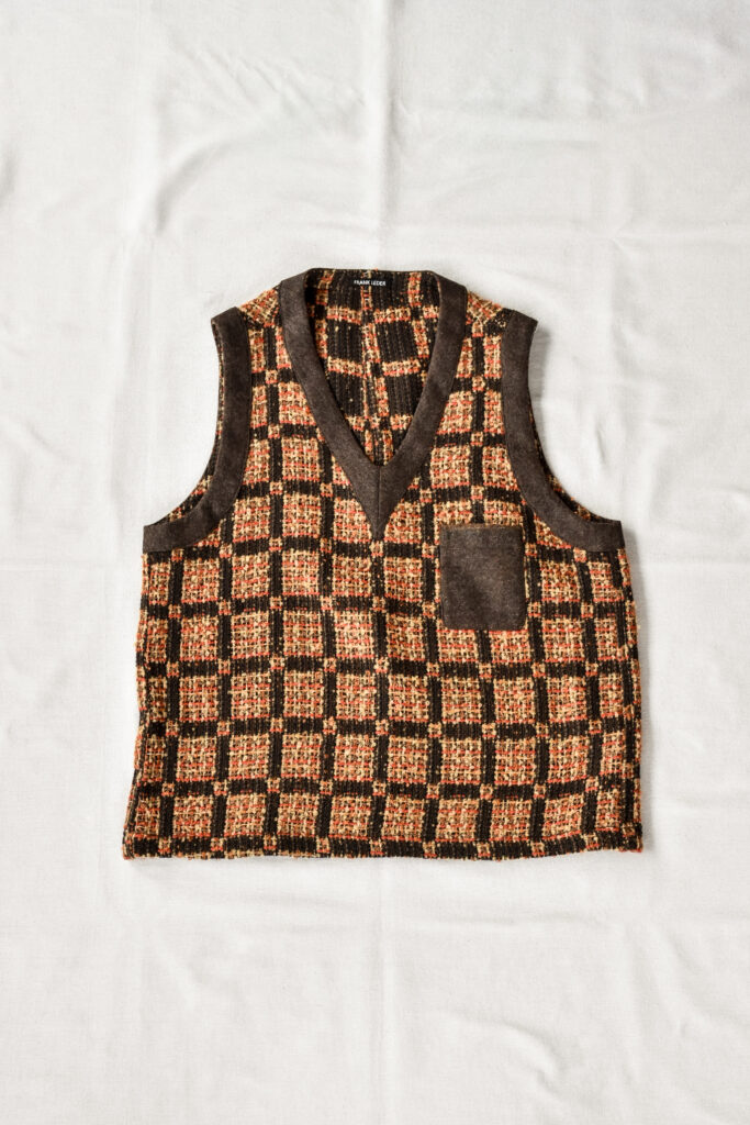 Frank Leder Dead Stock Chequered Wool Vestova