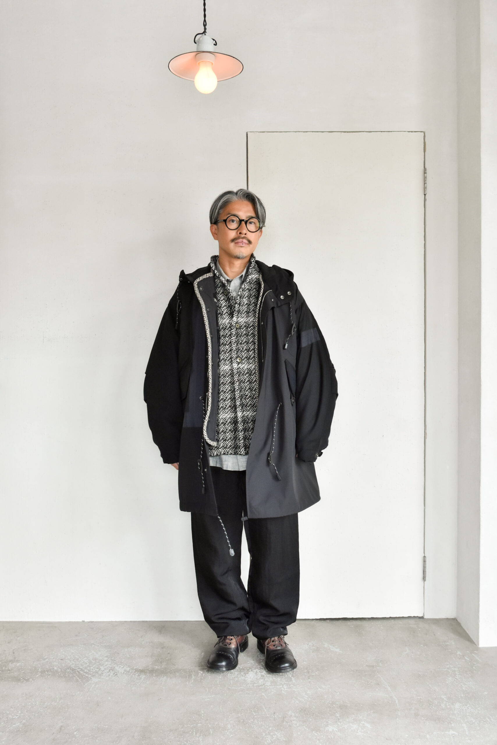 Frank Leder Black White Chequered Wool Jacket with Pocket