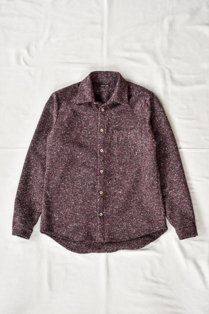 Frank Leder Dotted Red Wool Shirt