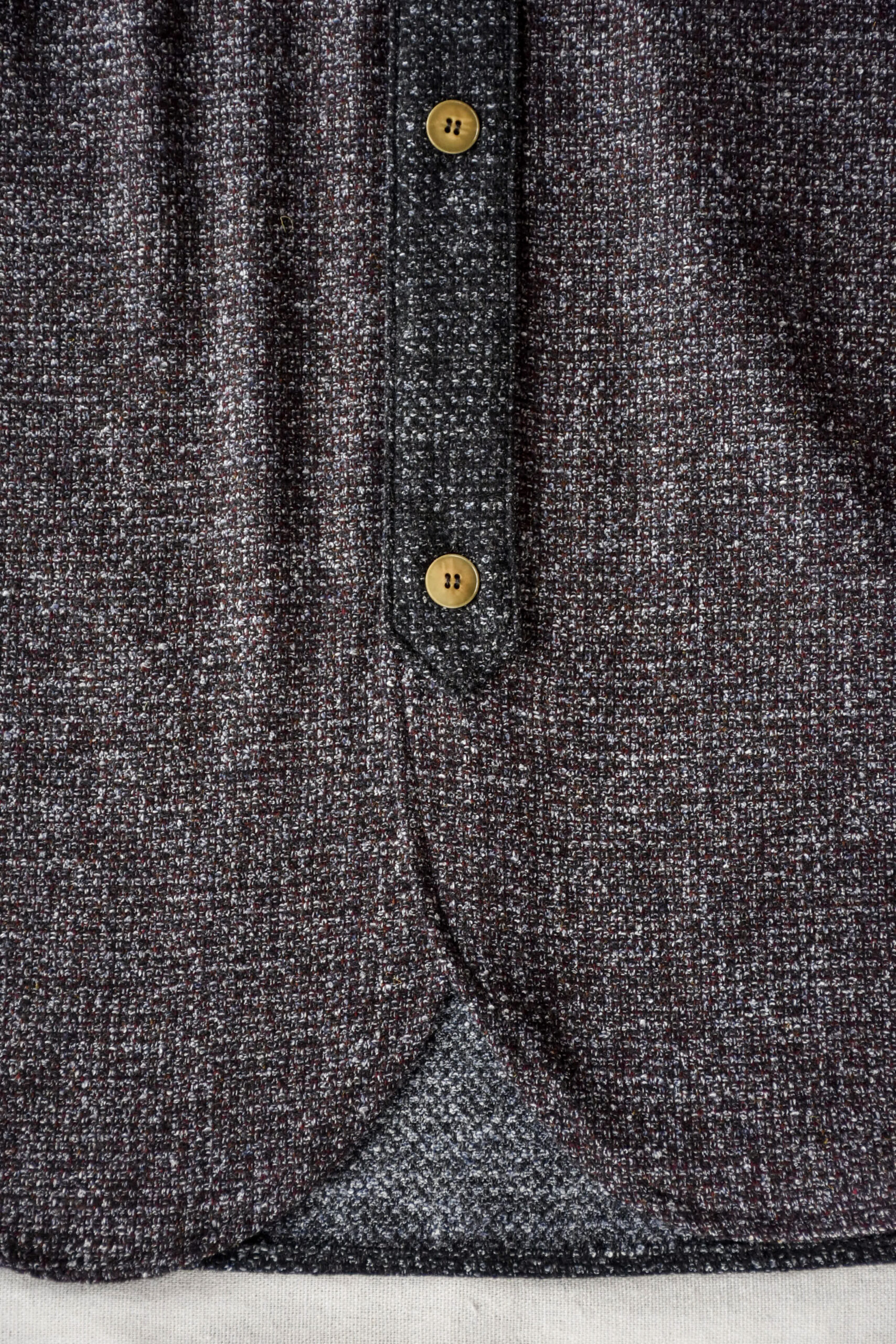 Frank Leder 2 Tone Brown Wool Old Style Shirt