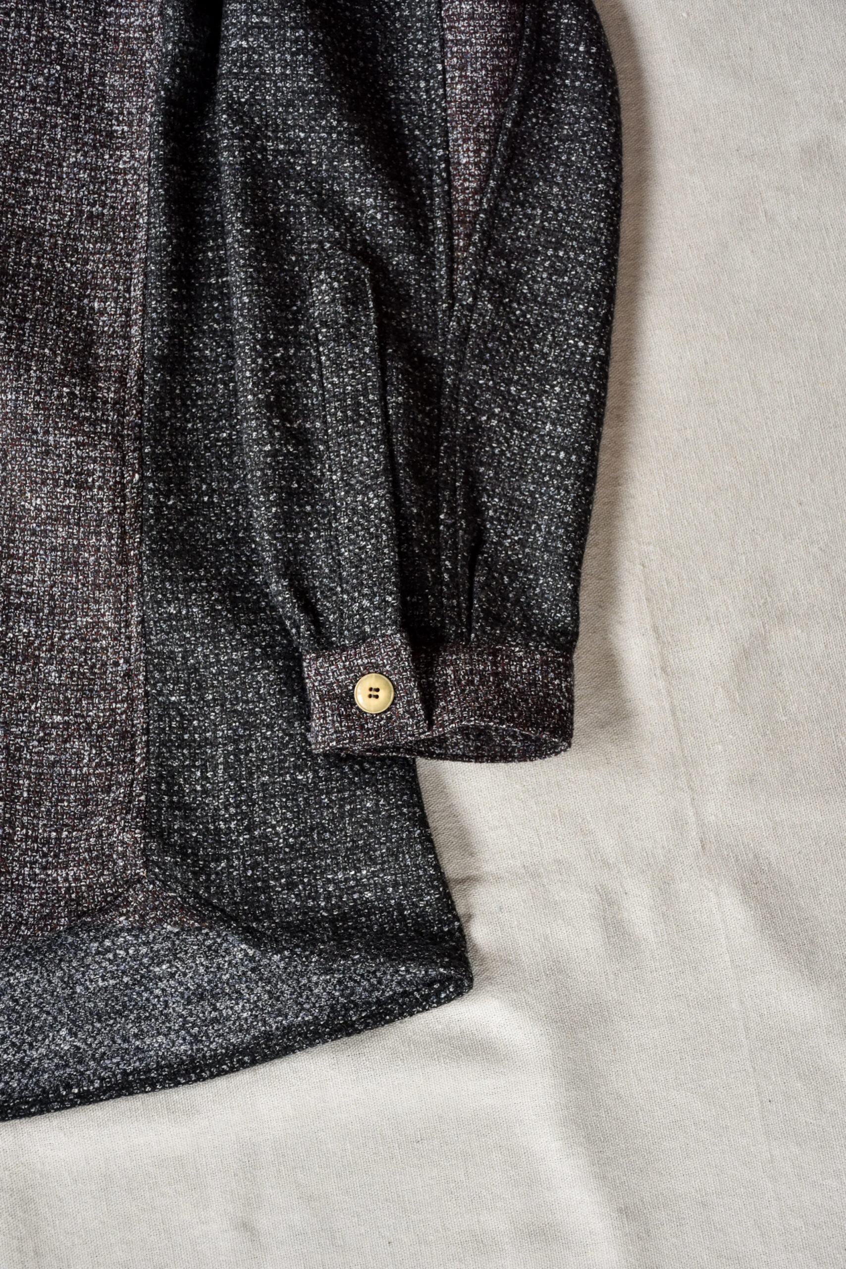 Frank Leder 2 Tone Brown Wool Old Style Shirt