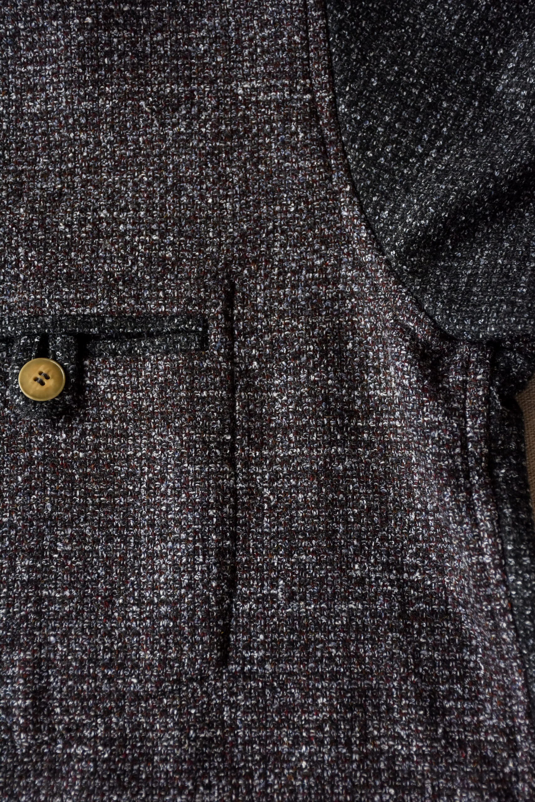 Frank Leder 2 Tone Brown Wool Old Style Shirt