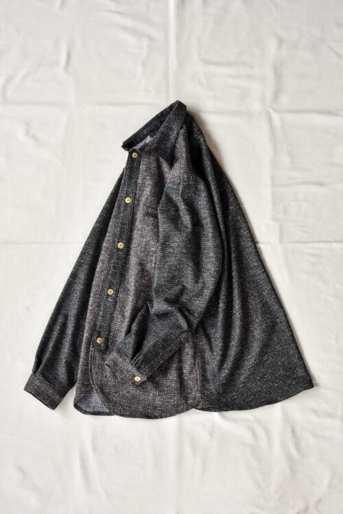 Frank Leder 2 Tone Brown Wool Old Style Shirt