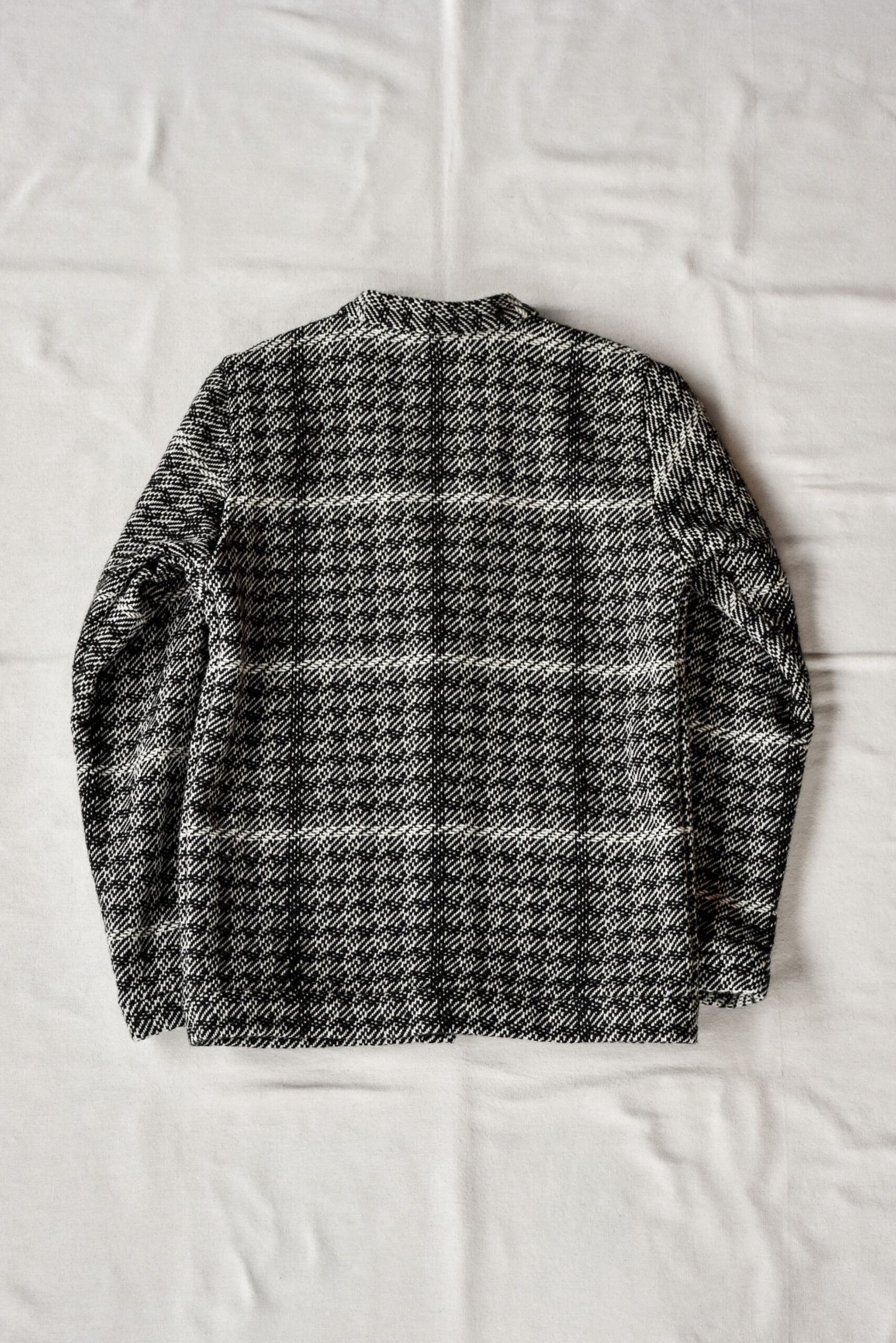 Frank Leder Black White Chequered Wool Cardigan
