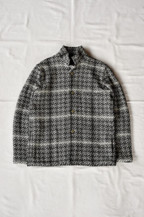 Frank Leder Black White Chequered Wool Jacket with Pocket