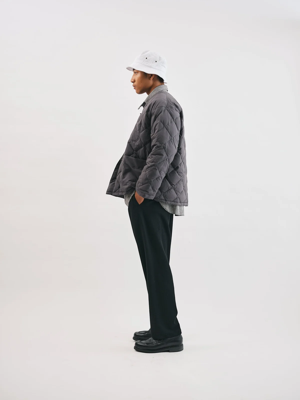 Post O’Alls POST Chinois DV Down Jacket Polyester Poplin Grey